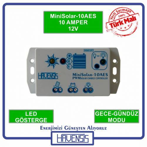 10 AMPER 12V SOLAR ŞARJ KONTROL CİHAZI