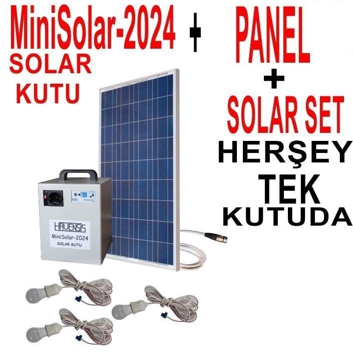 MiniSolar-2024 SOLAR KUTU LİFEPO4 AKÜ AMPUL SET