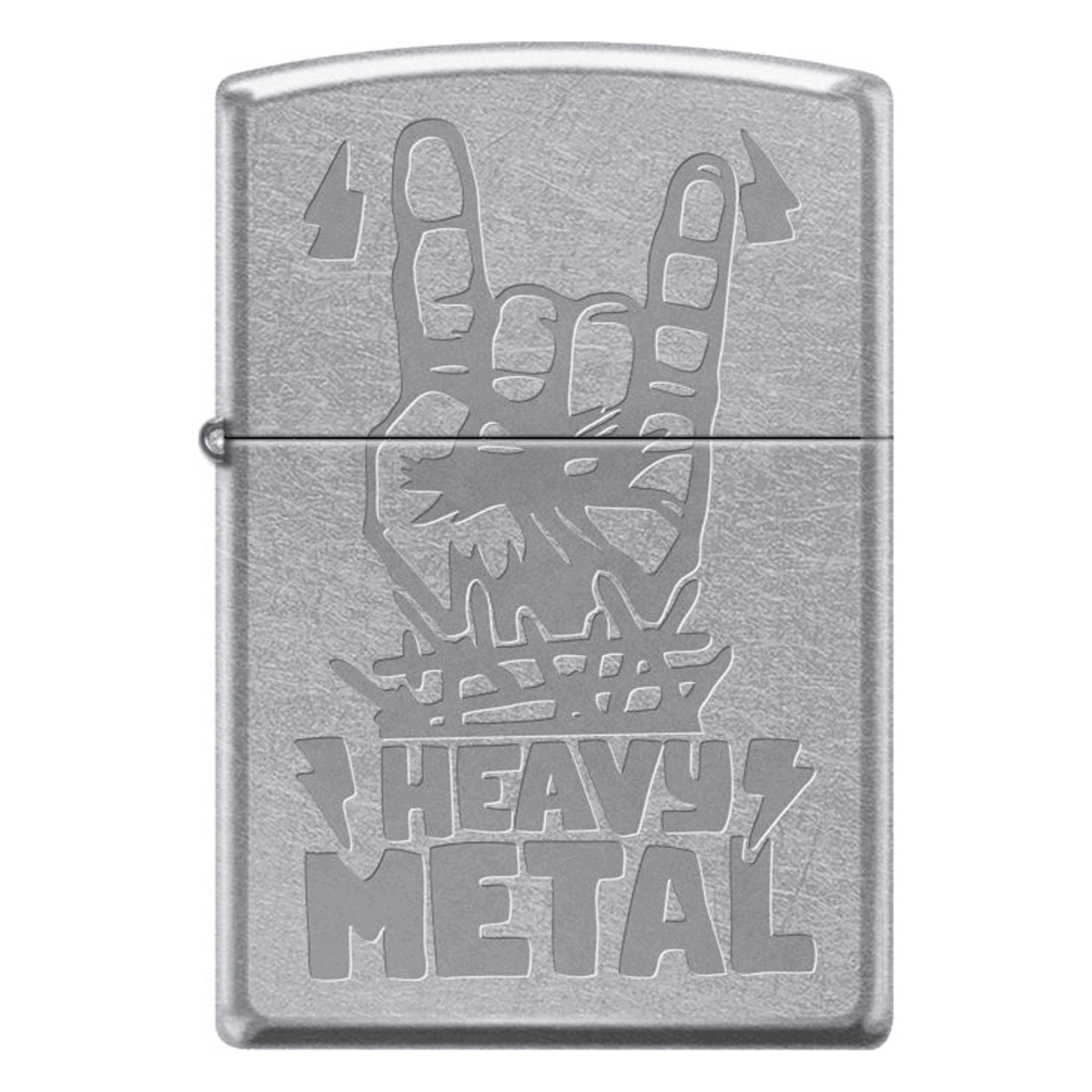 Zippo Heavy Metal Fingers Brushed Chrome Çakmak - 49007-00071-MODEL11