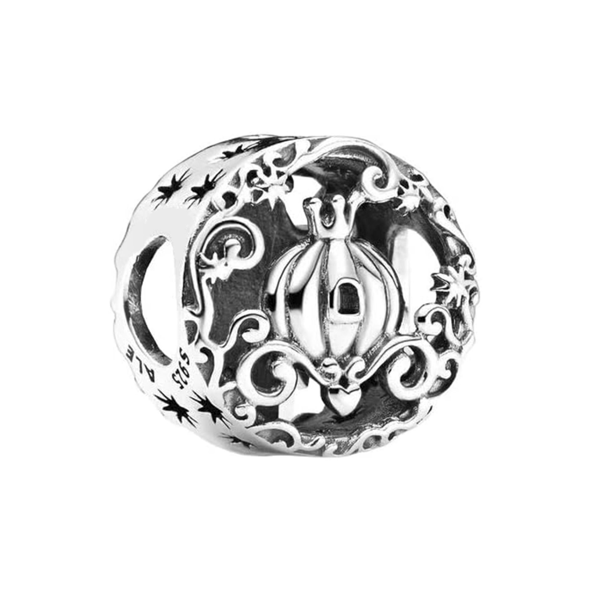 Nur Silver Cinderella Balkabağı Gümüş Charm NUR-BL00161