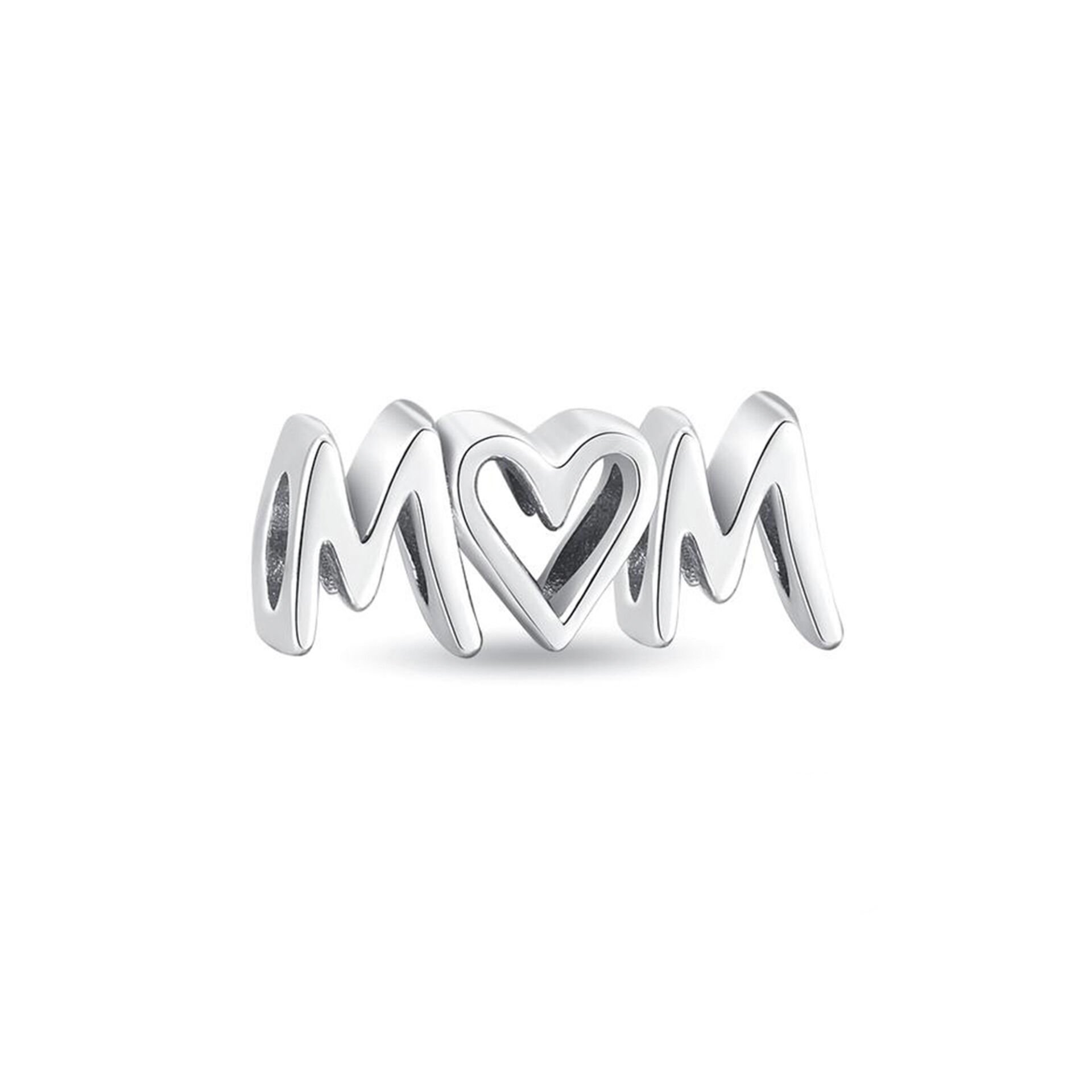 Nur Silver Mom Yazılı Gümüş Charm NUR-BL00229