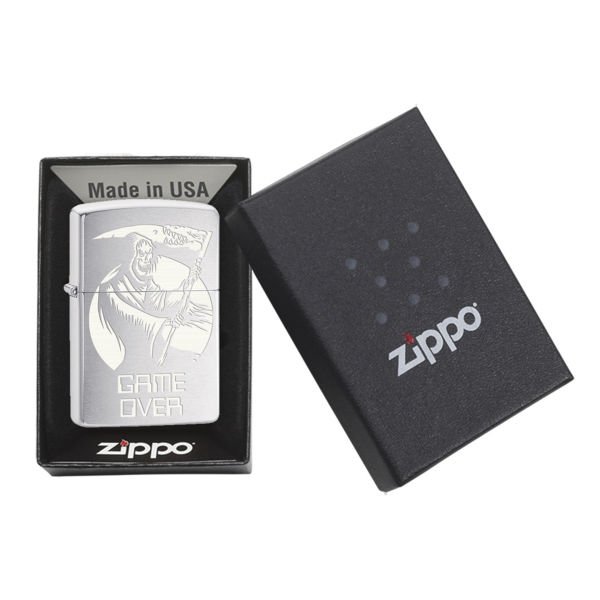 Zippo 200 Pf18 Skull Game Over Design Çakmak 29696-064989