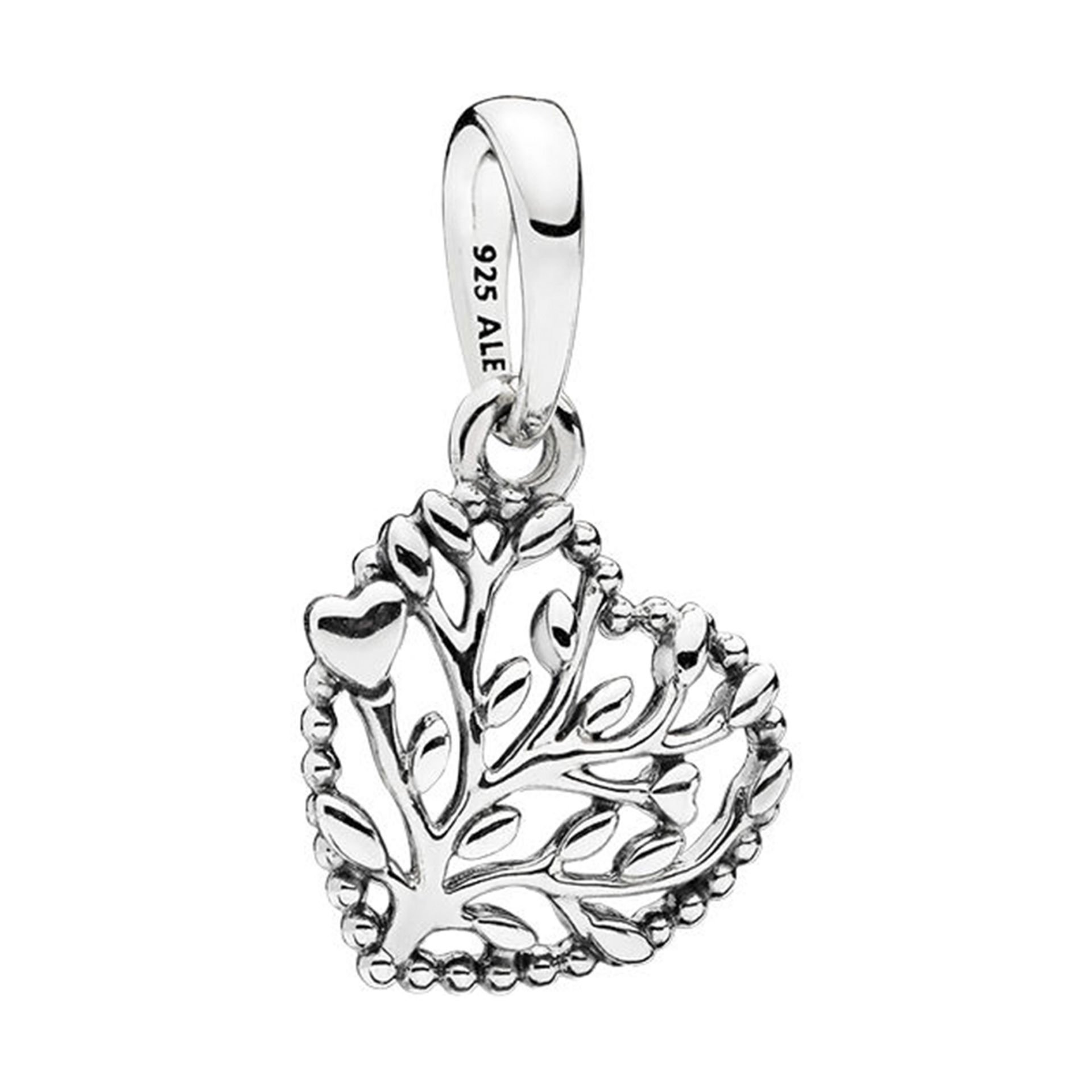 Nur Silver Flourishing Hearts Sallantılı Gümüş Charm - NUR-CM00353