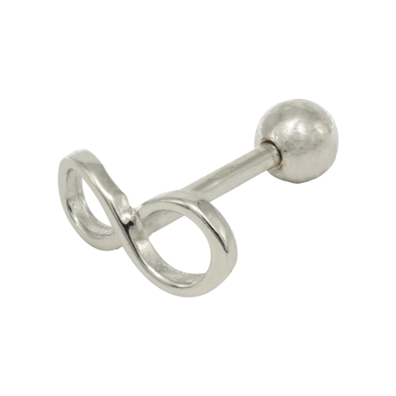 Nur Silver Sonsuzluk Tragus Gümüş Küpe NUR-KP02028