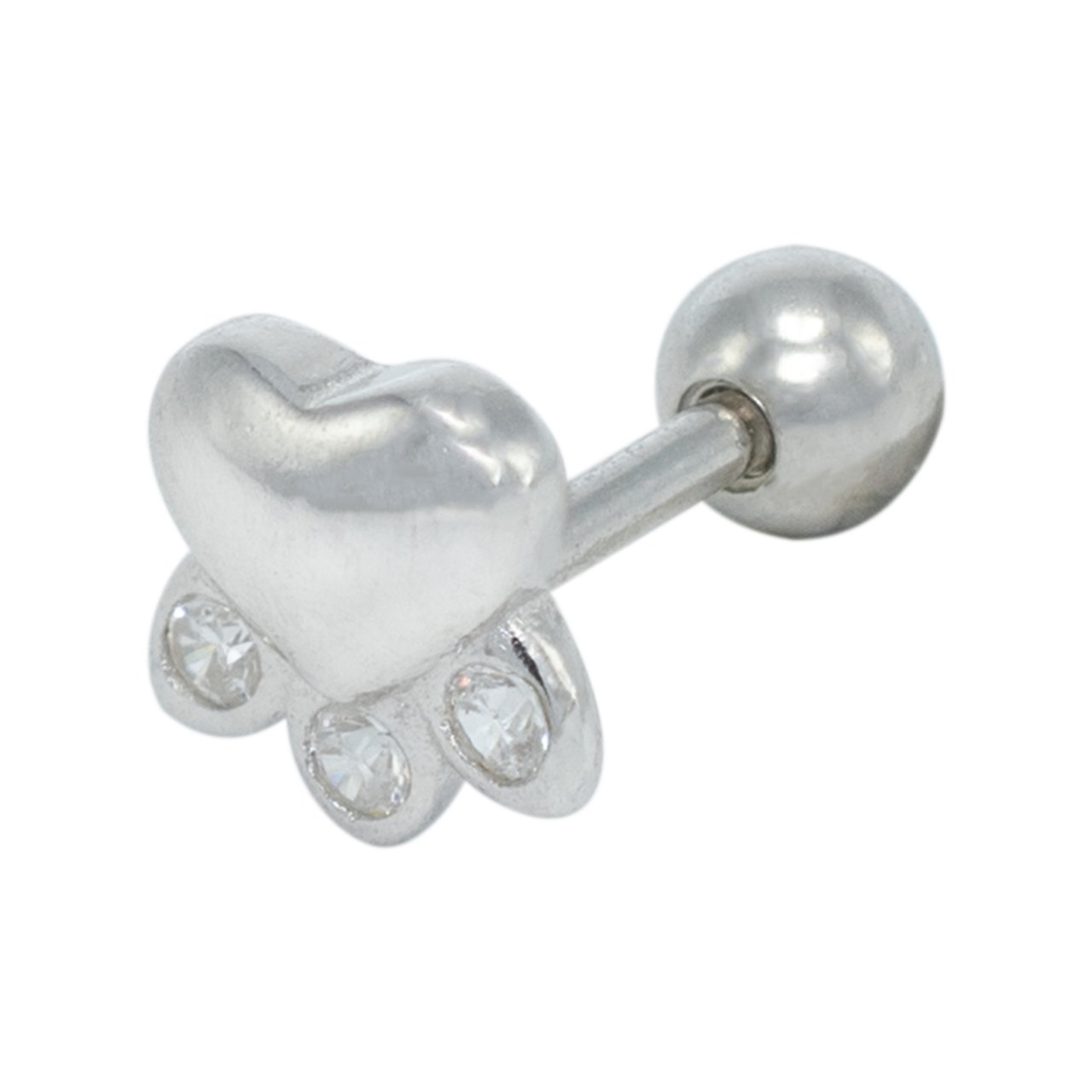 Nur Silver Pati Tragus Gümüş Küpe NUR-KP02038