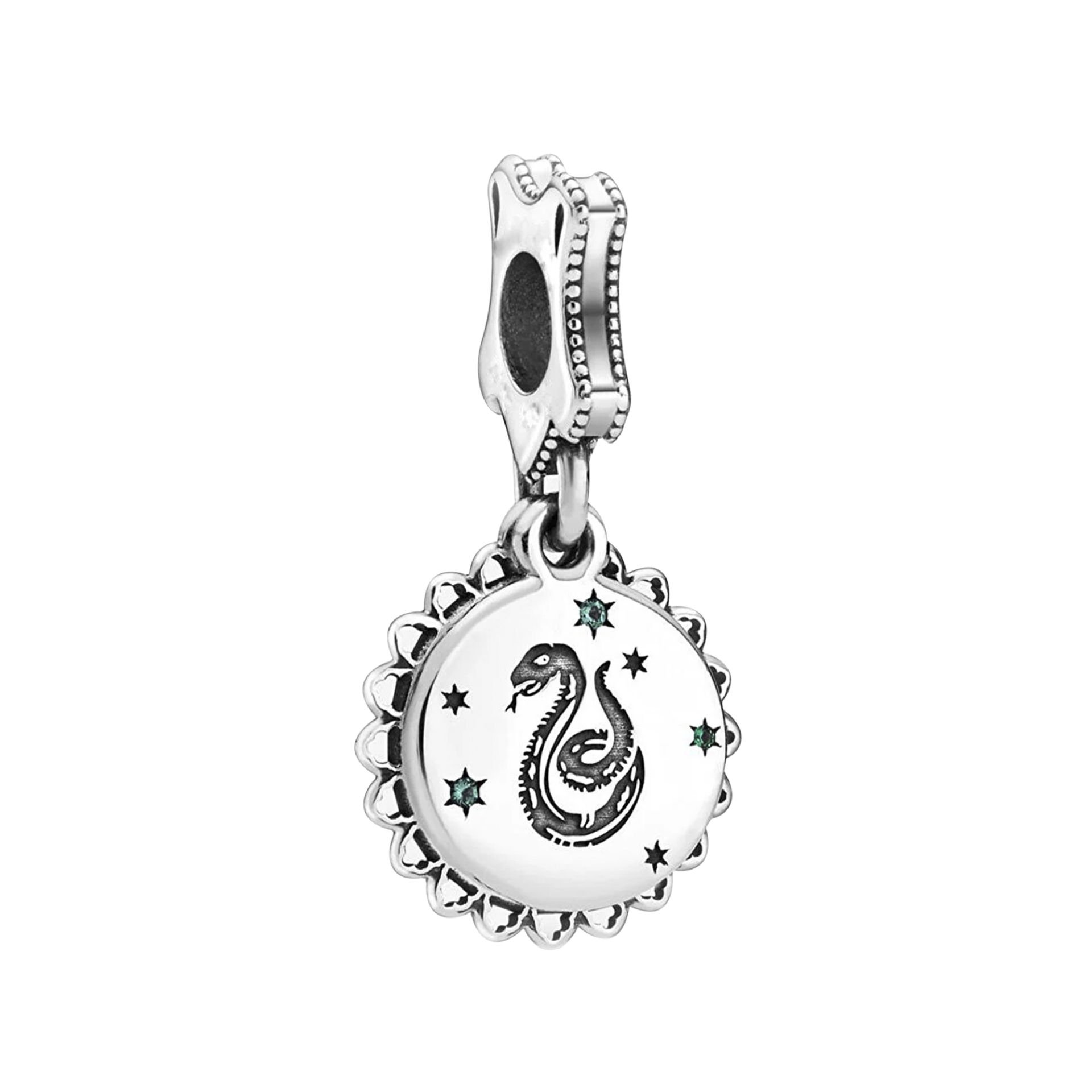 Nur Silver Harry Potter Slytherin Sallantılı Gümüş Charm NUR-BL01618