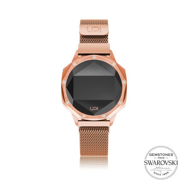 UPWATCH ICONIC ROSE GOLD SET WITH SWAN TOPAZ LOOP BAND - 1745