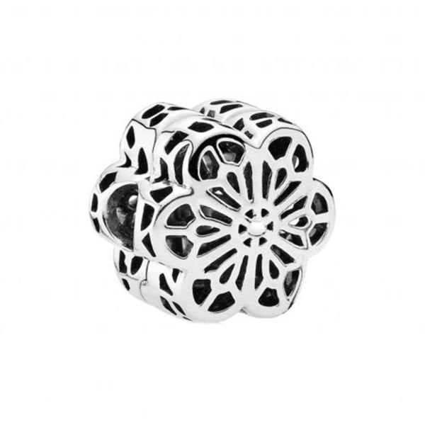 Nur Silver Taşsız Çiçek Durdurucu Gümüş Charm NUR-BL10025