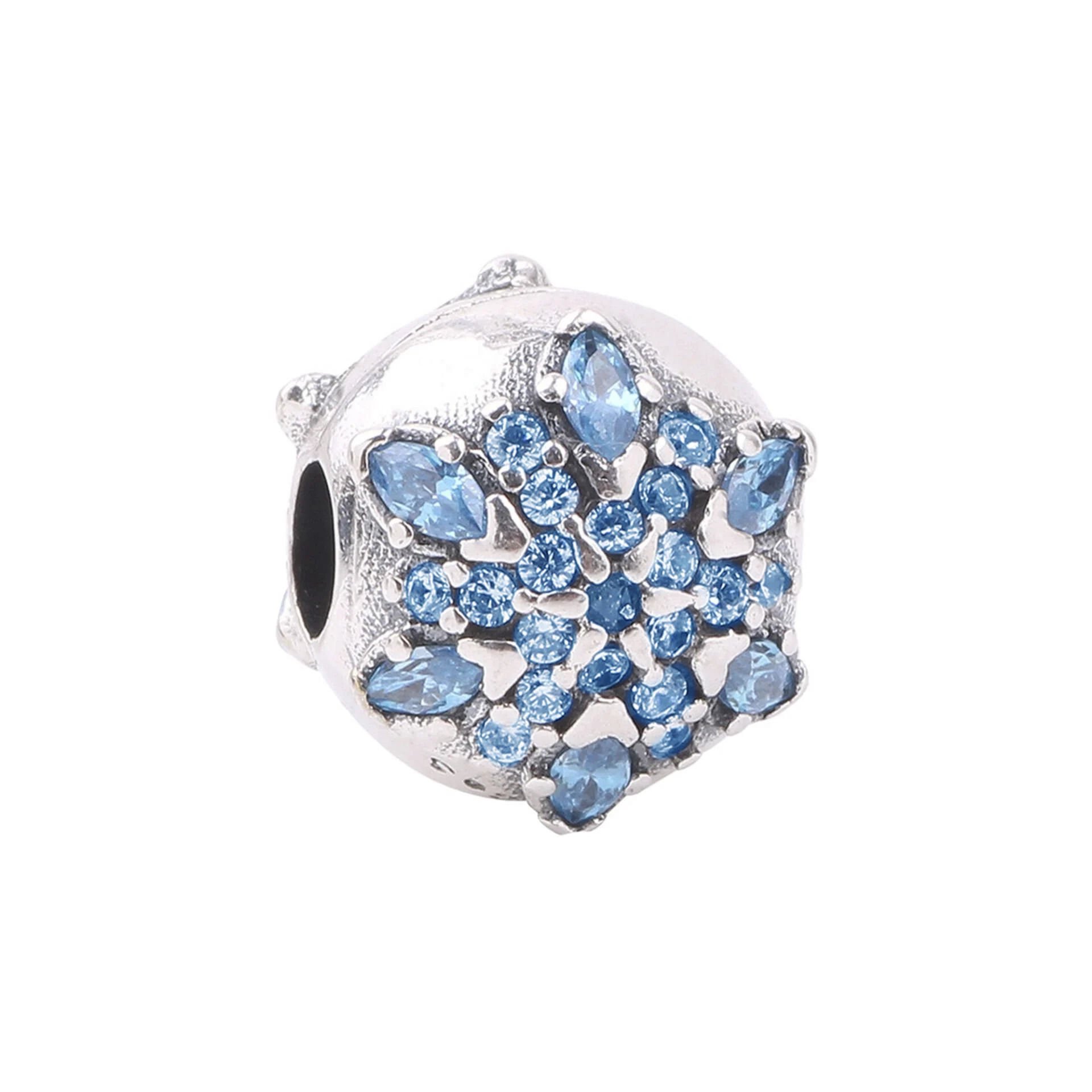 Nur Silver Durdurucu Mavi Taşlı Gümüş Charm NUR-BL10027