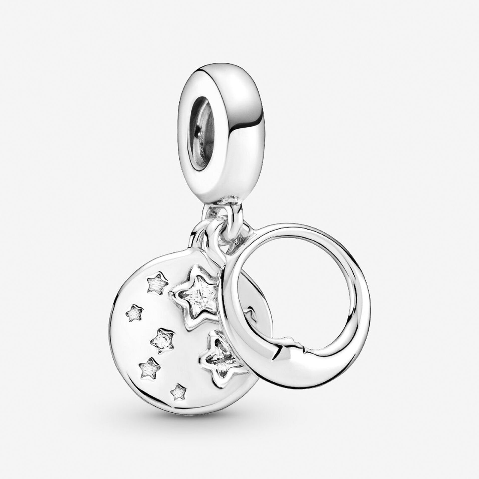Nur Silver Uyuyan Ay ve Yıldızlar Gümüş Sallantılı Charm - NUR-CH00026
