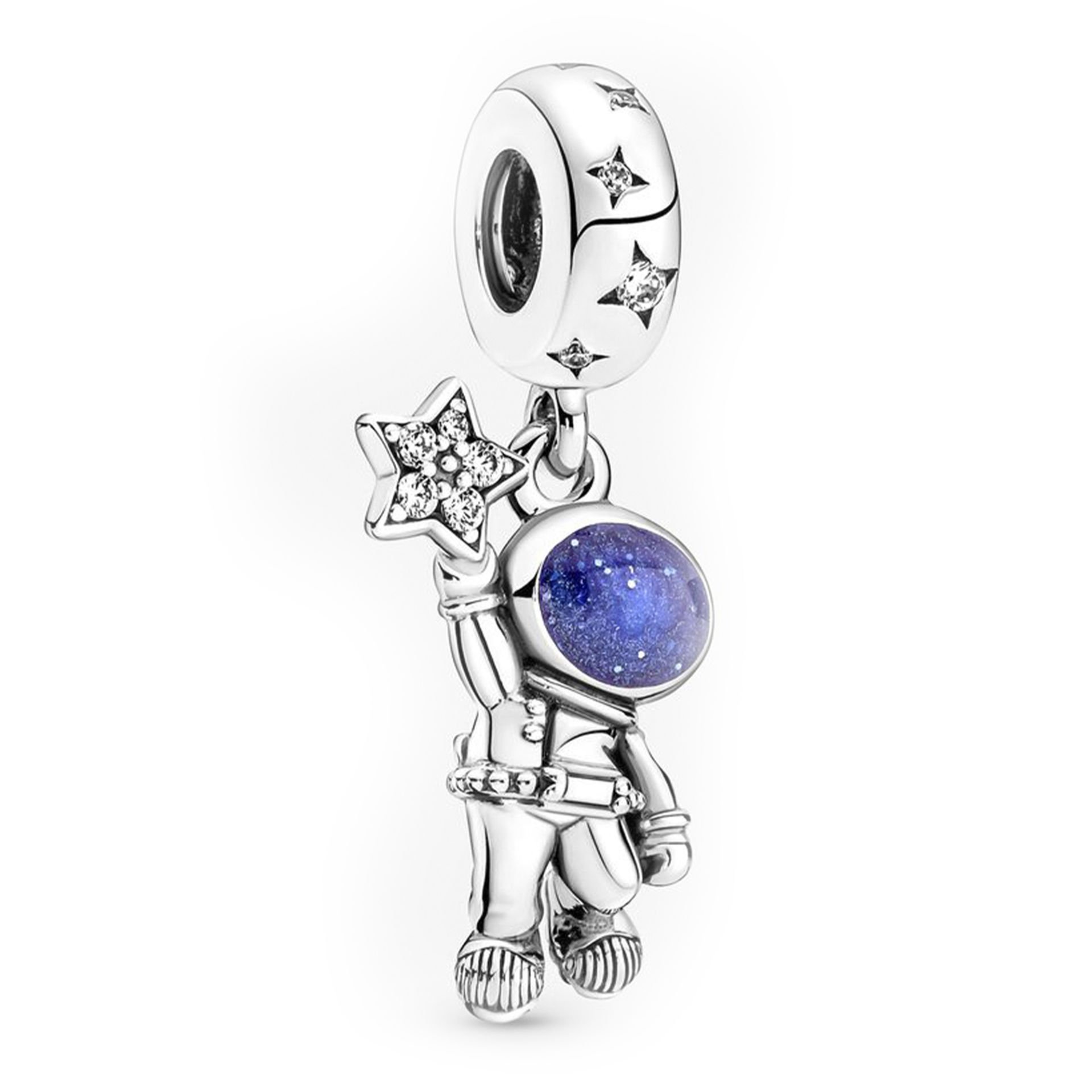 Nur Silver Galaksideki Astronot Gümüş Charm NUR-BL00316