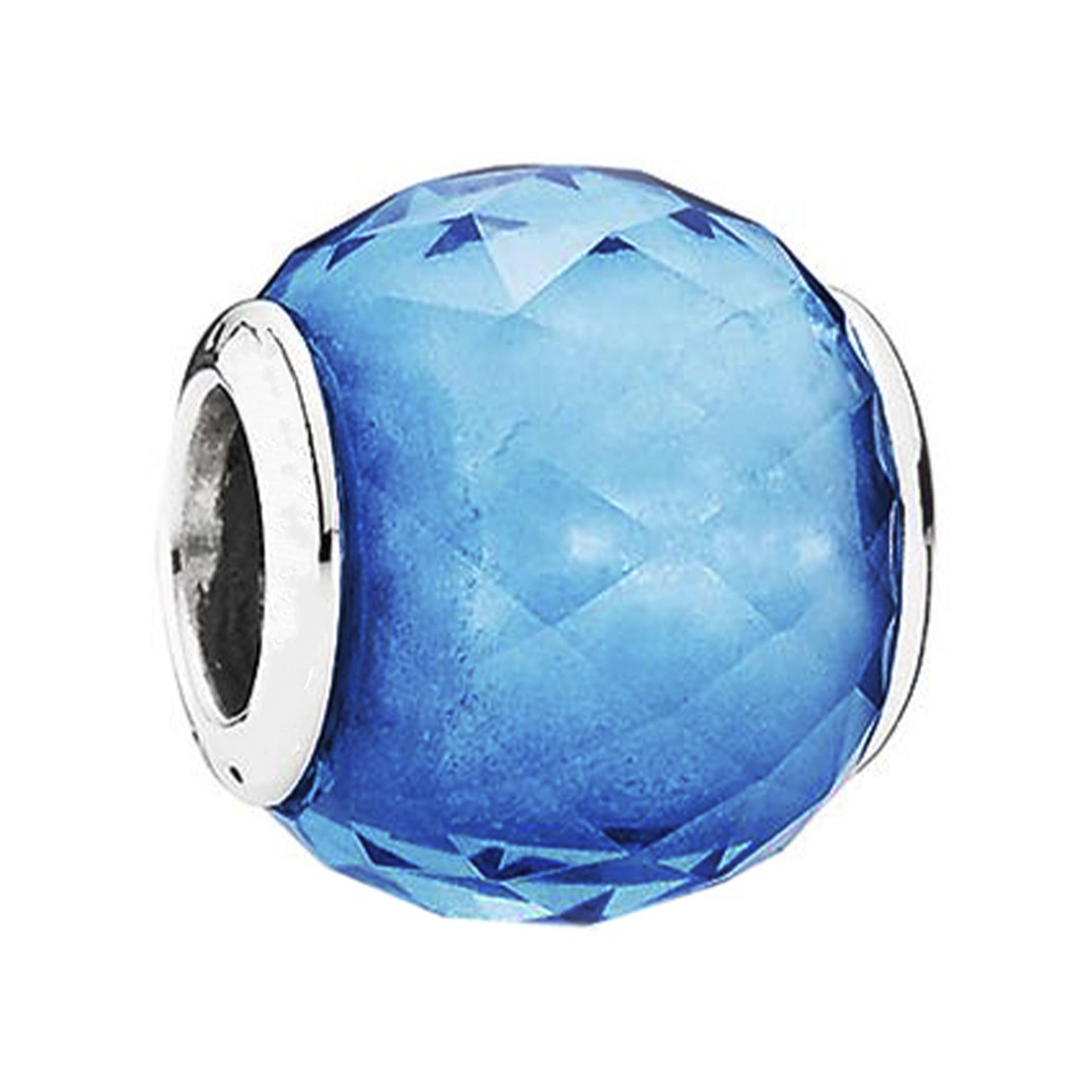 Nur Silver Mavi Murano Gümüş Charm NUR-BL00332