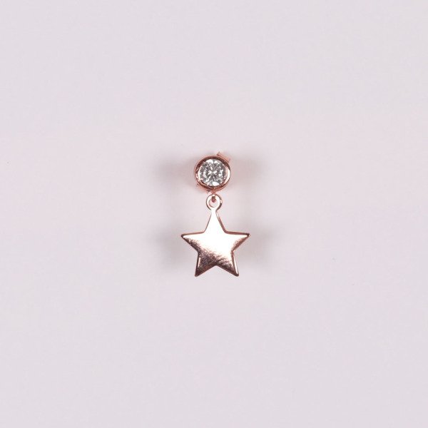 Nur Silver Yıldızlı Gümüş Küpe NUR-KP01075