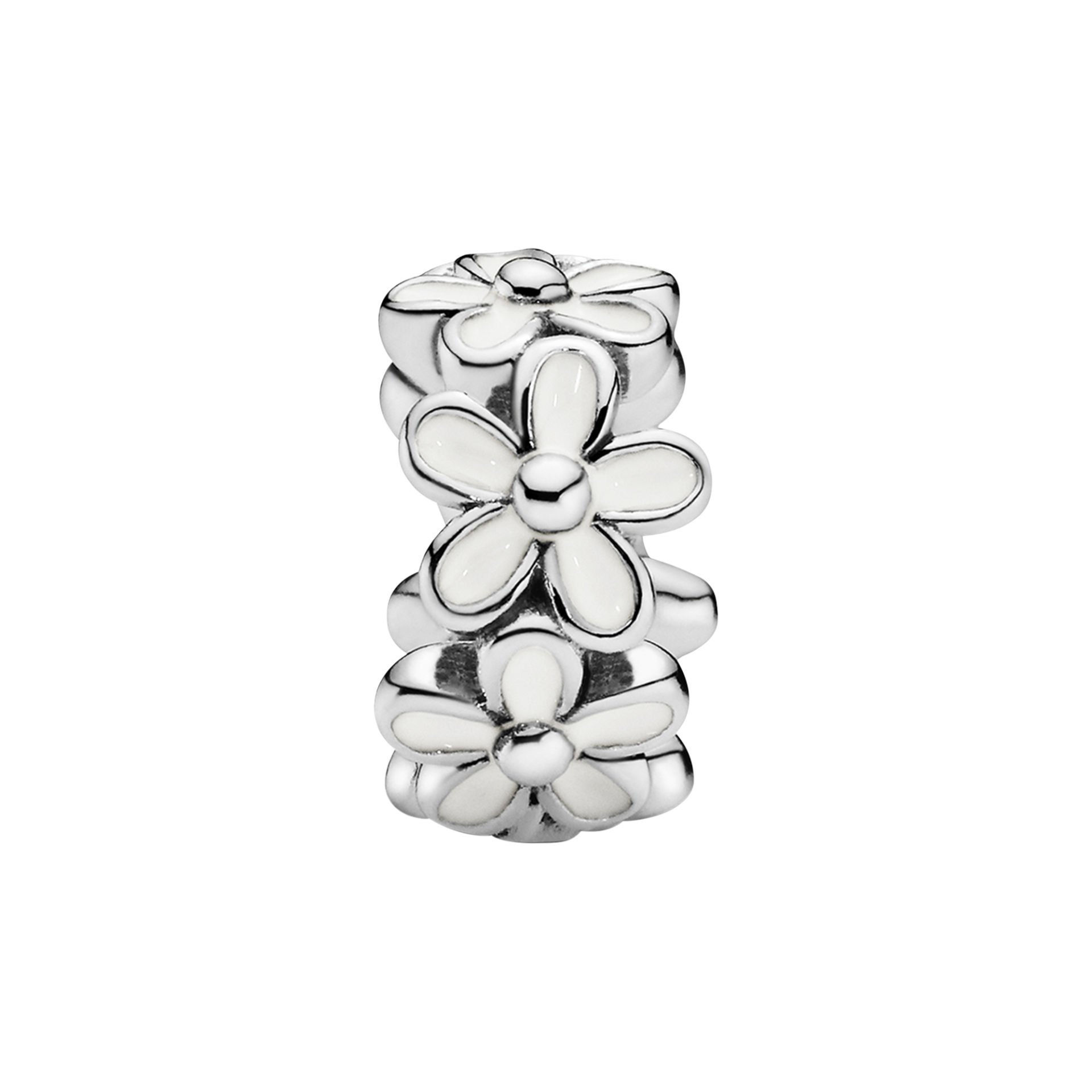 Nur Silver Beyaz Çiçek Gümüş Charm NUR-BL00984