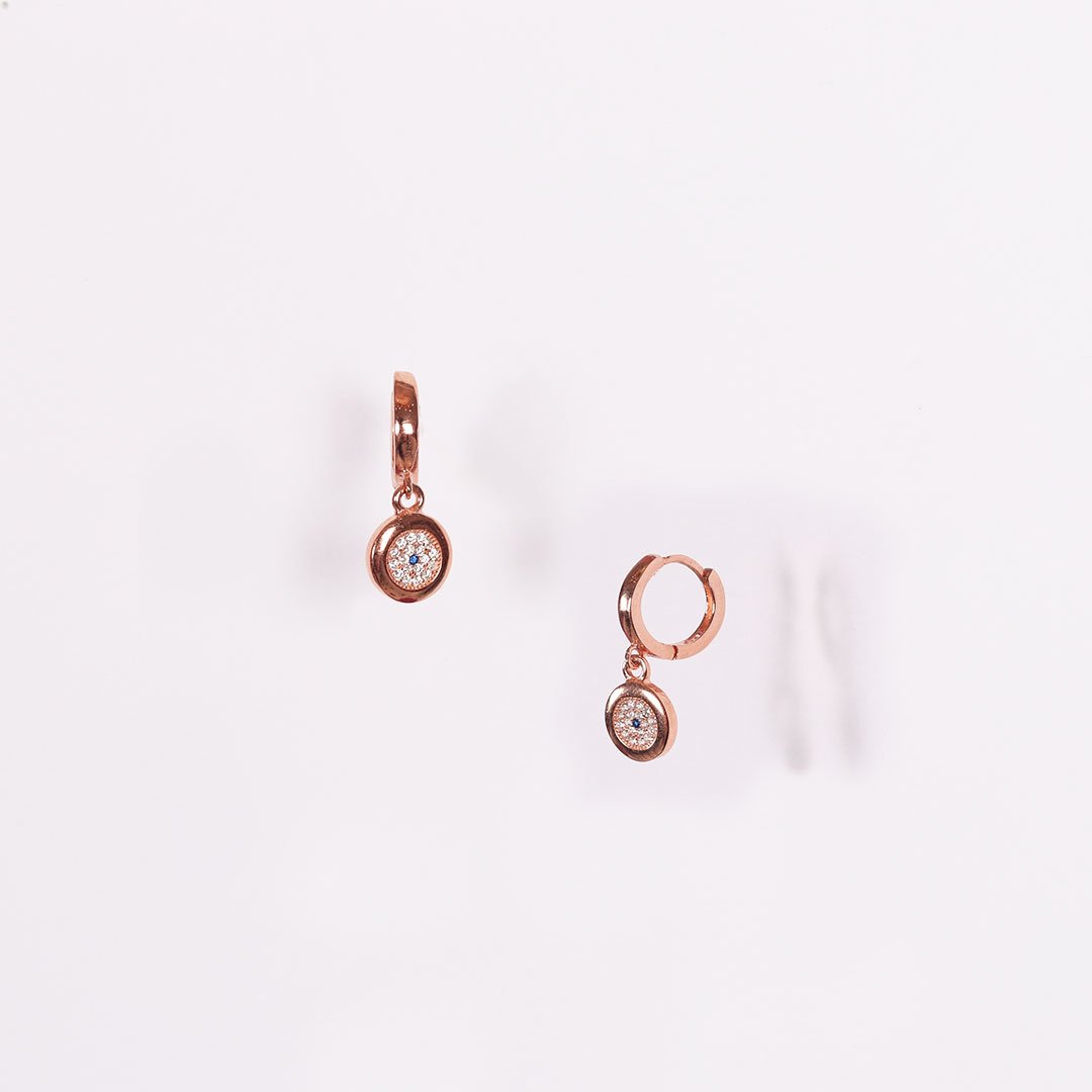 Nur Silver İthal Nazar Boncuklu Gümüş Küpe NUR-KP00239