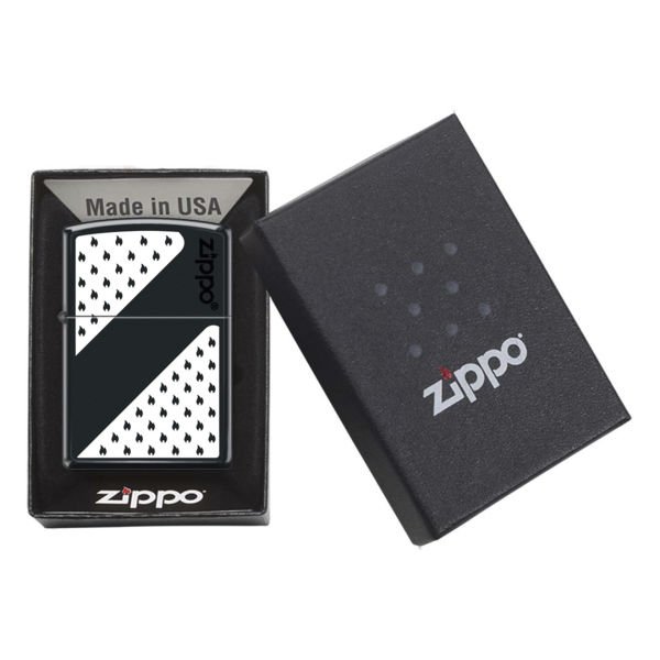 Zippo Black And White Design Çakmak - 218-069482