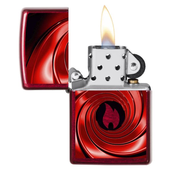 Zippo Red Swirl Design Çakmak - 21063-105726