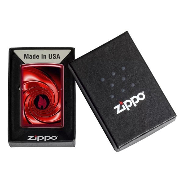 Zippo Red Swirl Design Çakmak - 21063-105726