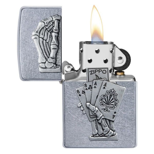 Zippo 207 Dead Man's Hand Emblem Çakmak - 49536-089074