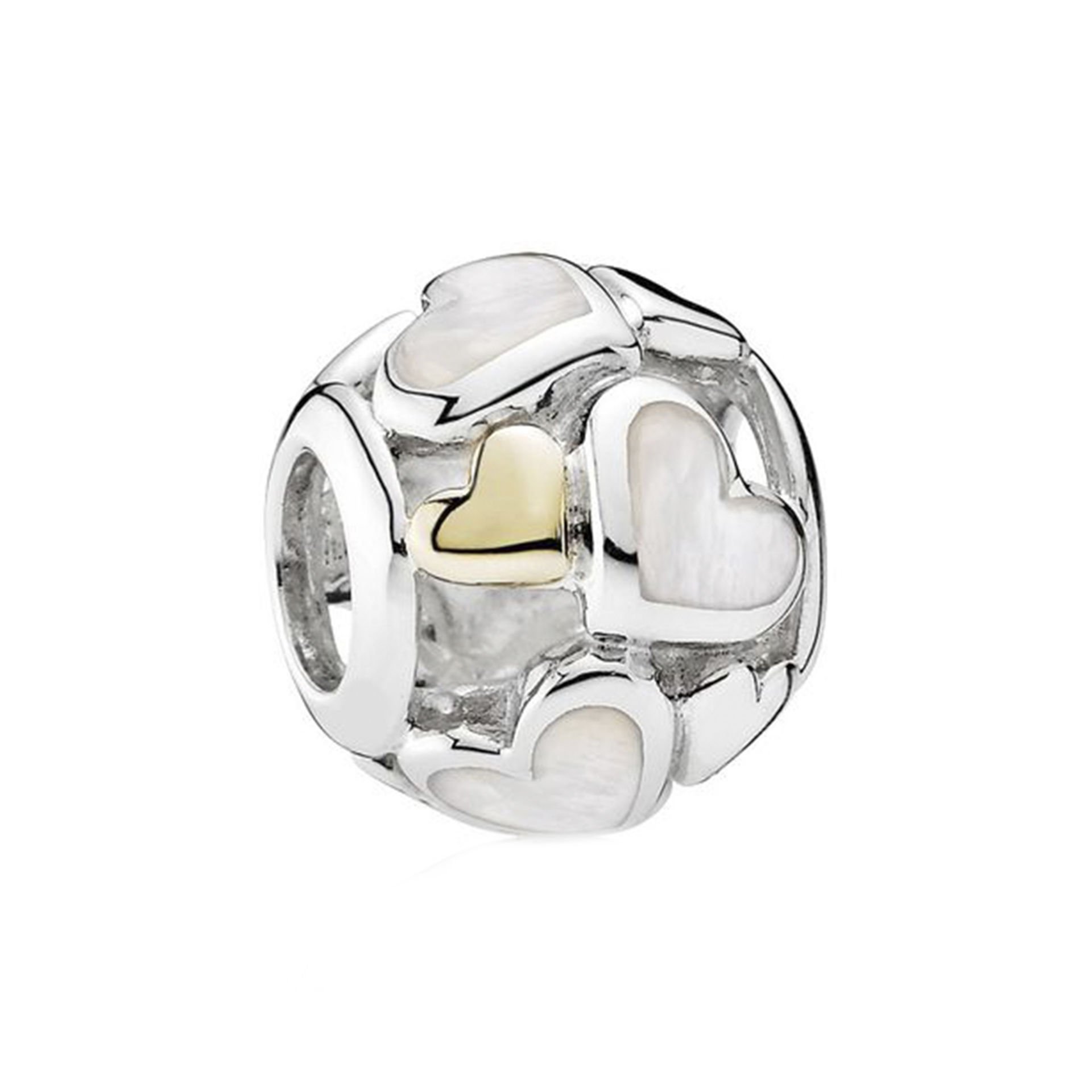 Nur Silver Renkli Kalp Gümüş Charm NUR-BL01403