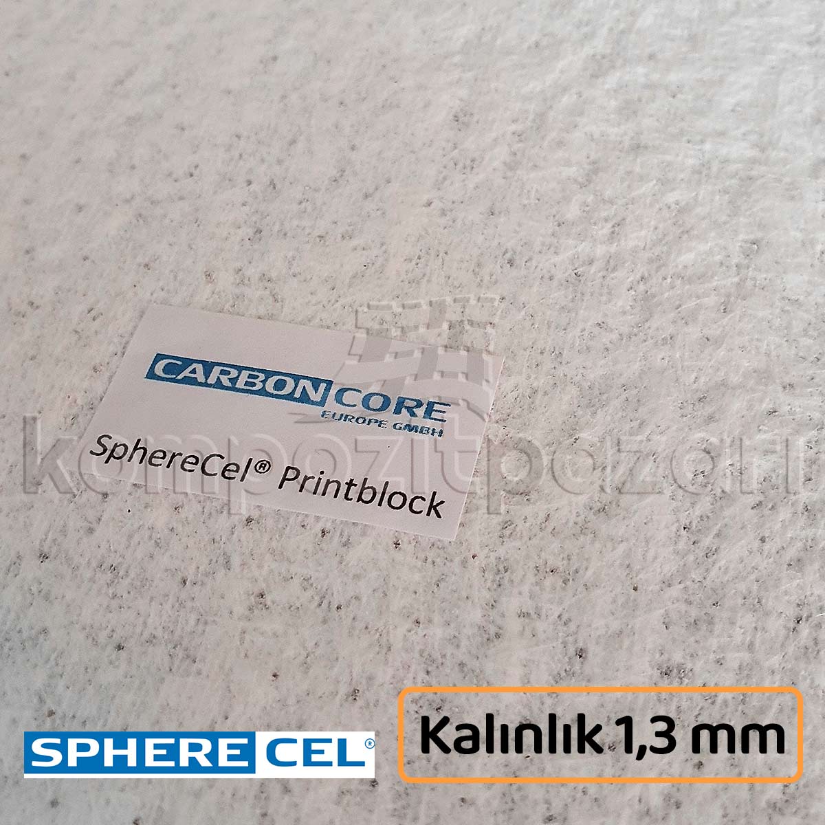 SPHERECEL PRINT BLOCK 1,3 mm Cam Elyaf Esaslı Çekirdek Takviye