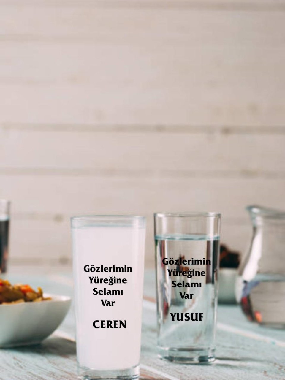 Gözlerimin yüreğine selamı var rakı bardağı