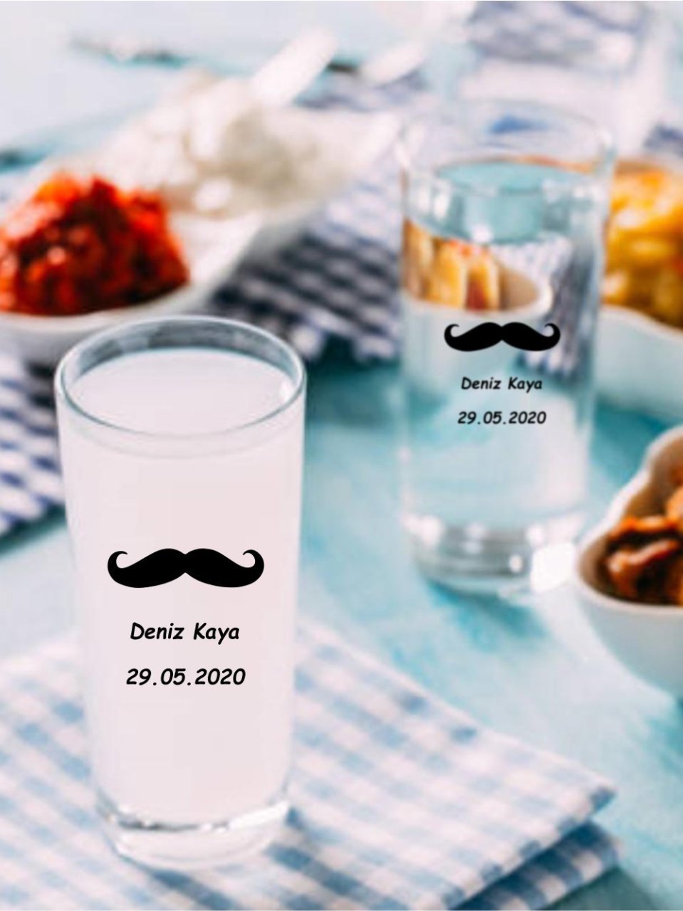 Babaya hediye rakı bardağı