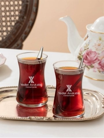 Paşabahçe Heybeli Marka şirket logolu çay bardağı