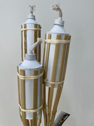 Bambu Meşale Beyaz Dekoratif 150cm 20-24mm 2 Adet