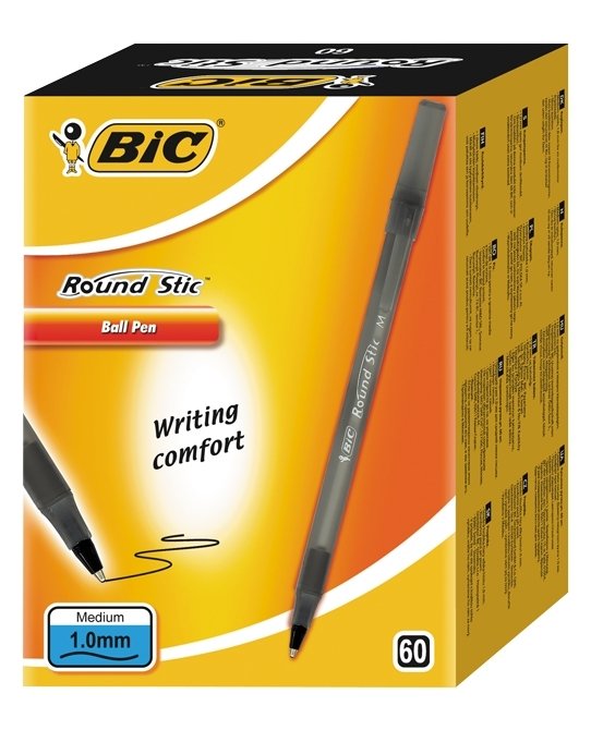 Bic Round Stick Tükenmez Kalem 60'lı Siyah