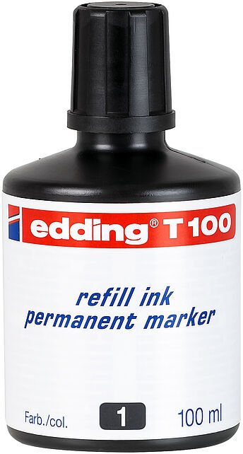 Edding T-100 Permanent Kalem Mürekkebi Siyah 100 ml