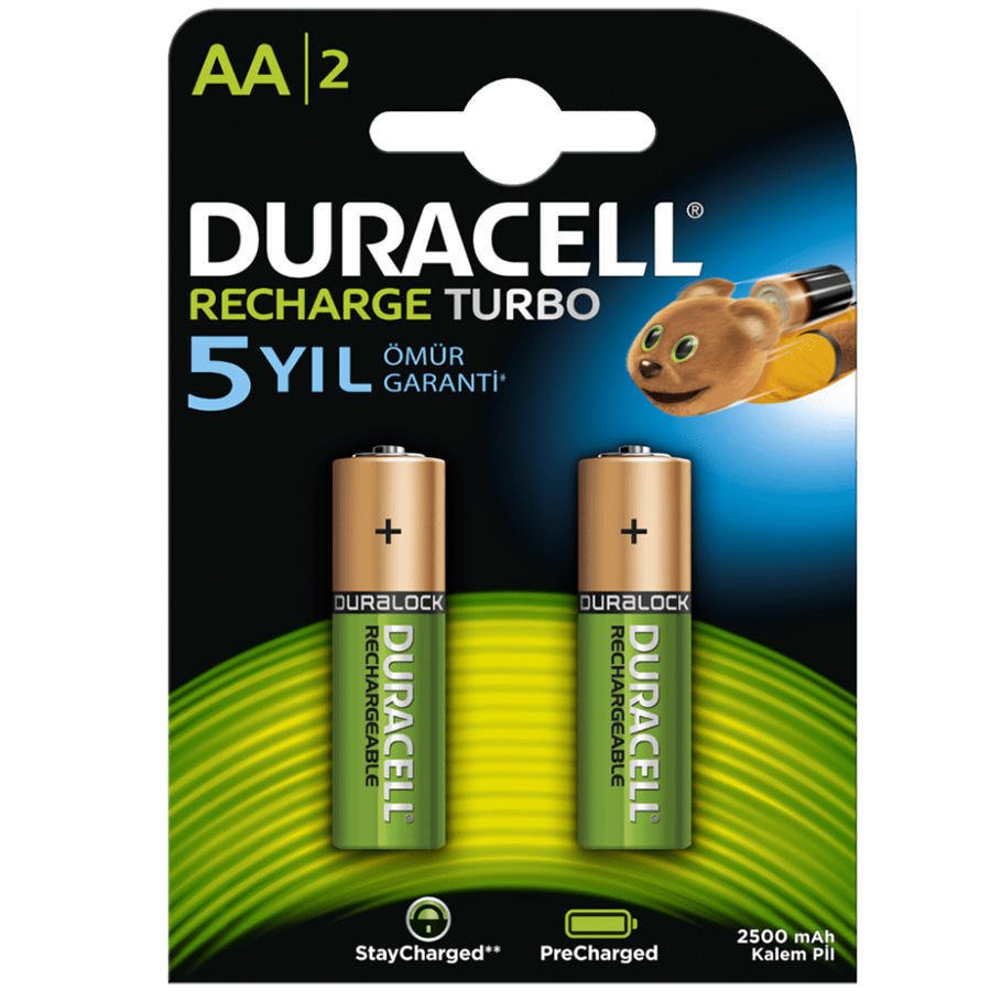 Duracell AA Şarj Edilebilir Pil 2500 mAh 2'li