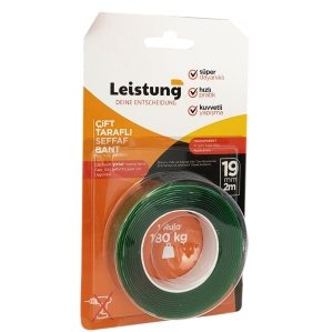 Leistung LT-1250 Çift Taraflı Şeffaf Montaj Bandı