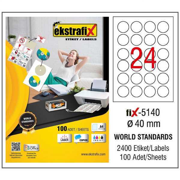 Ekstrafix Fix-5140  40mm  Laser Etiket