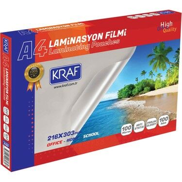 Kraf  A-4 Laminasyon Filmi 100 Micron 100'lü