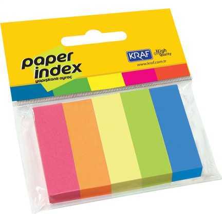 Kraf 15x50mm 5 Renk Yapışkanlı Not Kağıdı