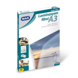 Mas 7707 Laminasyon Film A3 100lü