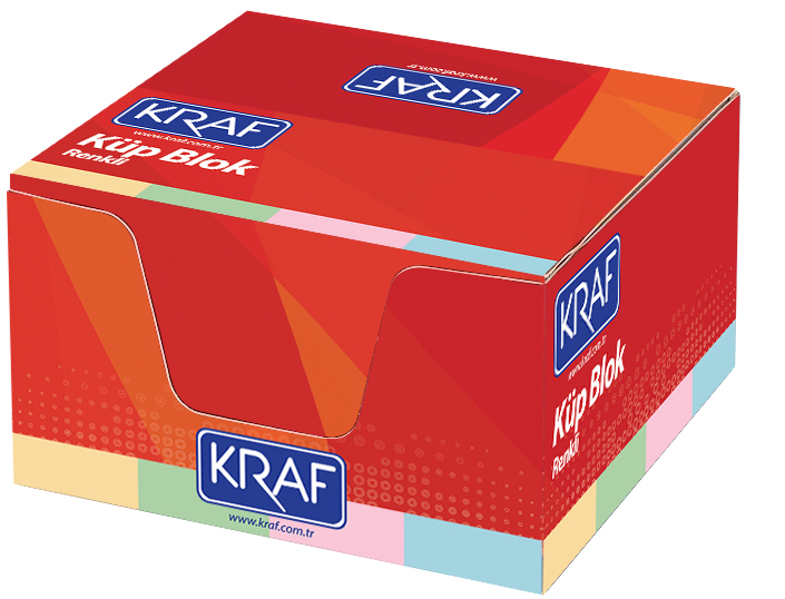 Kraf 117G  8X8 CM Küp Blok Renkli