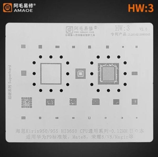 Amaoe HW 3 / KİRİN950 / 955 / HI3650 CPU / P9 / MATE8 / 8 / V8 / MAGİC