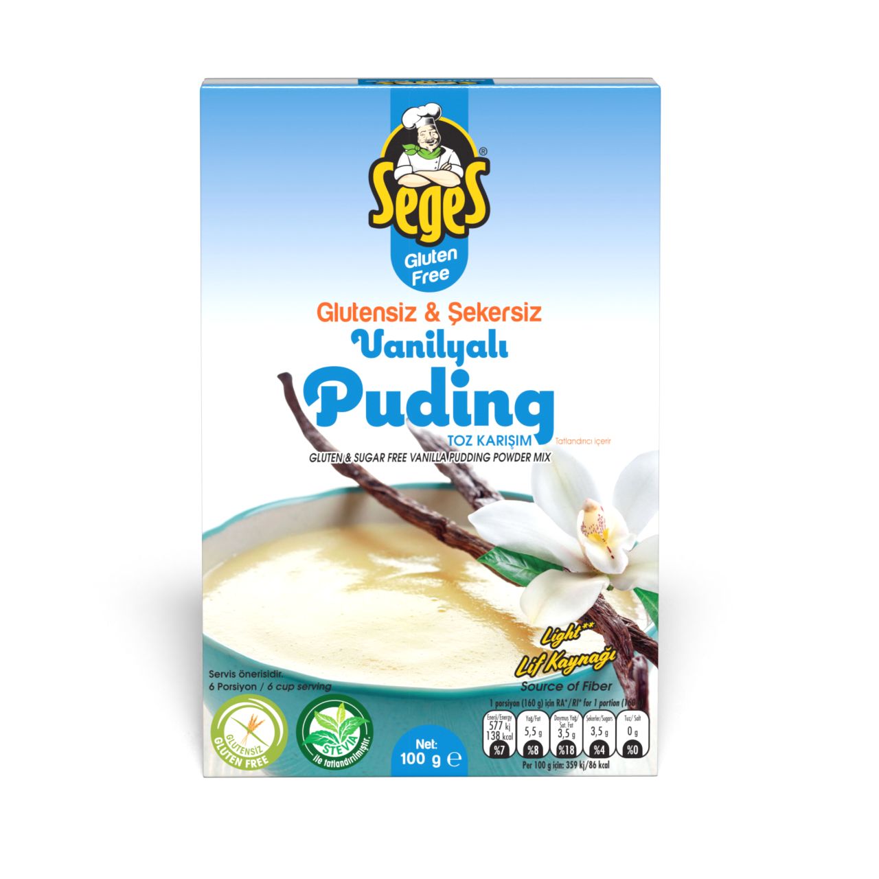 SEGES GLU.PUDİNG VANİLYA 100 GR