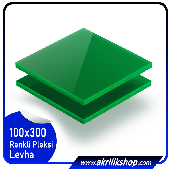 Yeşil - 135x200 cm - Pleksi, Pleksiglass, Mika