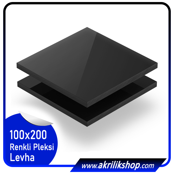 Siyah - 100x200 cm - Pleksi, Pleksiglass, Mika