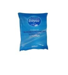 Mavi Beyaz Hijyenik Vücut Temizleme Lifi 5 Paket 100 Adet