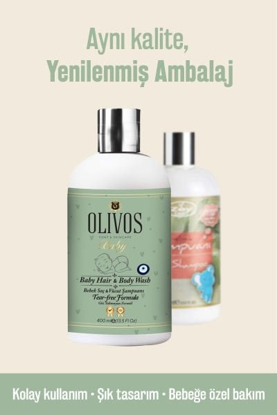 Olivos Bebek Saç ve Vücut Şampuanı 400 ml