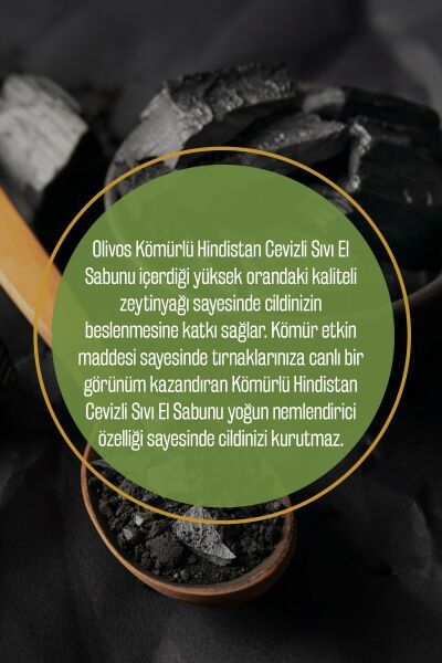 Zeytinyağlı Aktif Karbon Kömürlü Sıvı Sabun Zeytinyağı El Sabunu Yoğun Nemlendirici 4 ADET 450 Ml