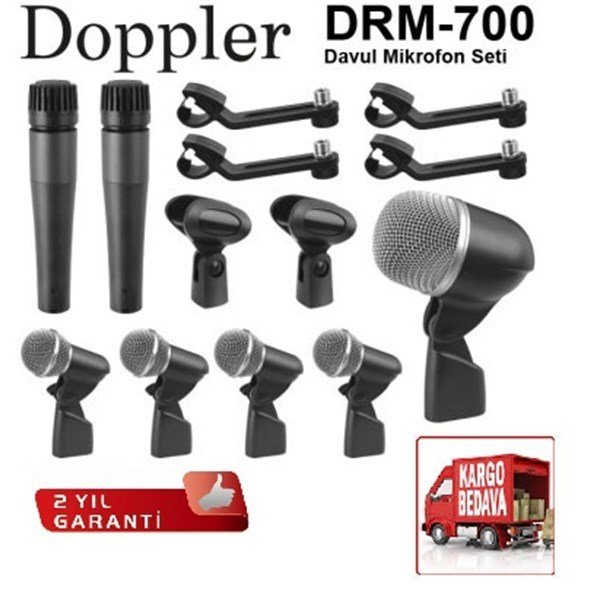 Doppler DRM 700 7'li Davul Mikrofon Seti