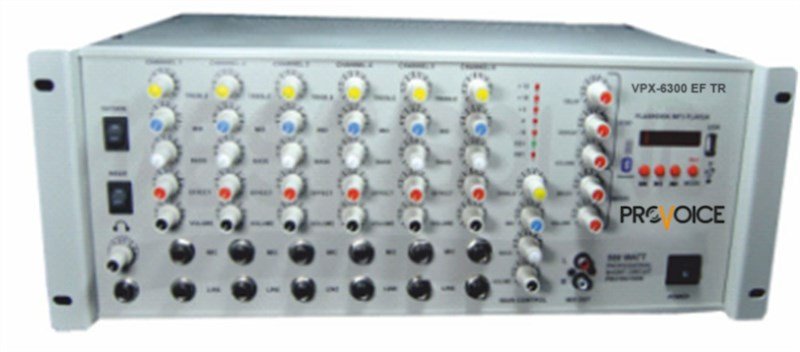 Provoice VPX-6300 EF TR Efektli 300 Watt 6 Kanal Anfili Mikser