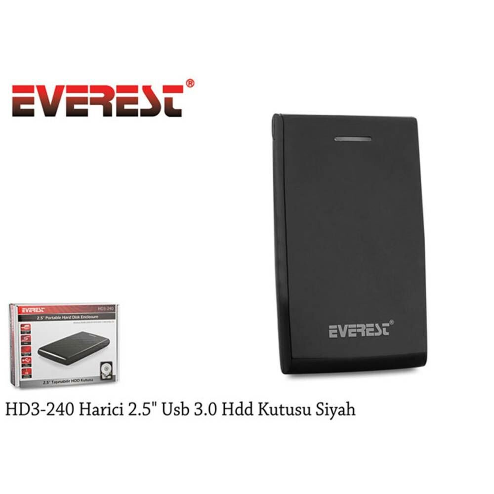 Everest HD3-240 Harici 2.5'' Usb 3.0 Hdd Kutu Siyah