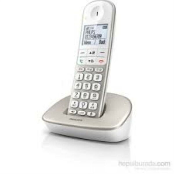 Philips XL4901S Telsiz Dect Telefon 1.9'' Ekran Eller Serbest Konuşla Beyaz Arka Işık-Tuş Takımı