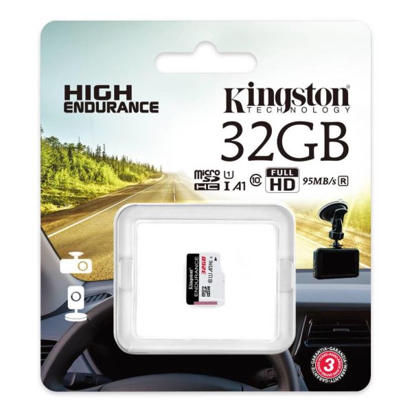 Kingston SDCE-32GB 32GB microSDHC Endurance 95R-30W C10 A1 UHS-I Card Only Hafıza Kartı